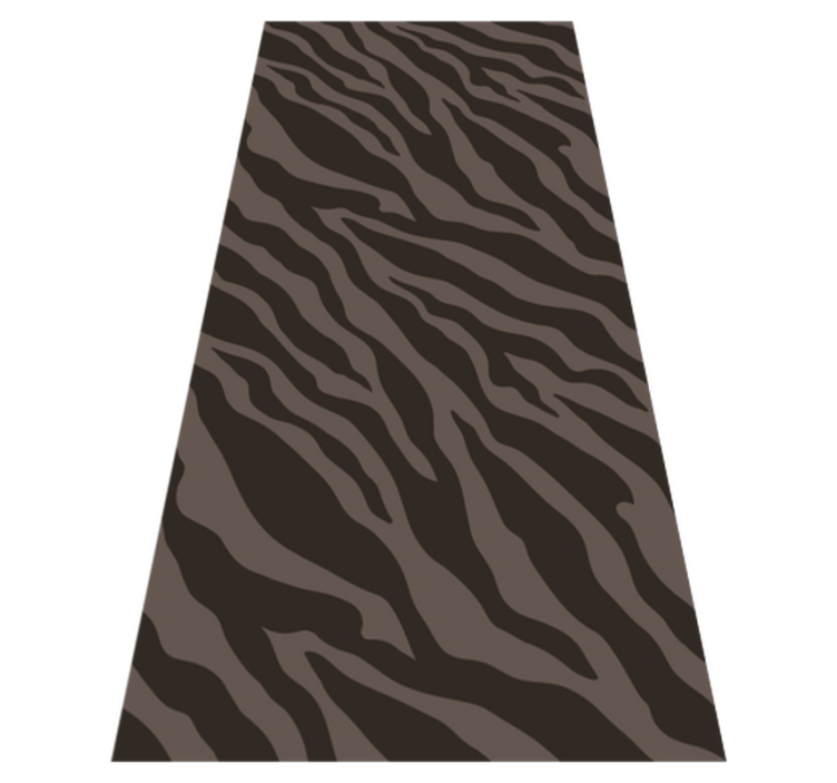 Animal print vinyl rug in dark zebra pattern - TenStickers