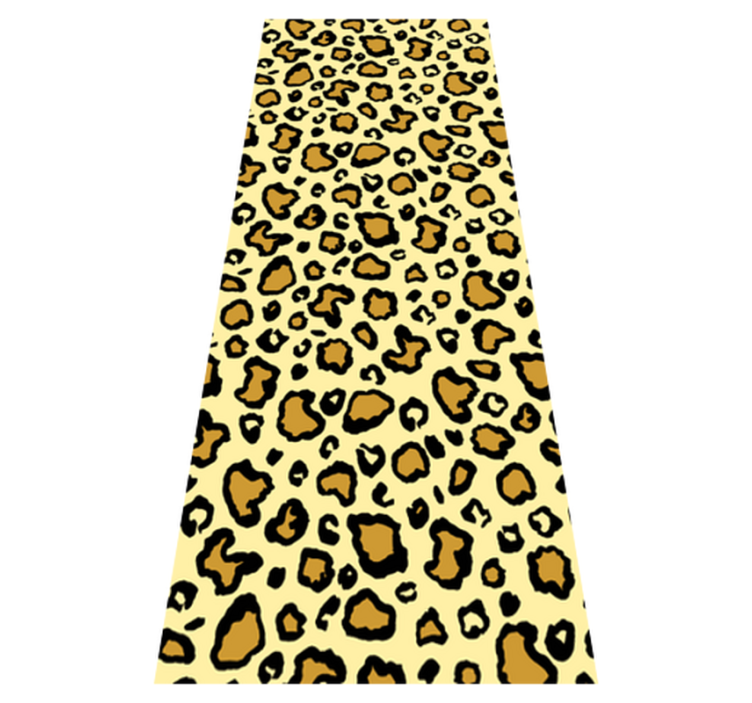 Animal print vinyl rug in classic leopard pattern - TenStickers