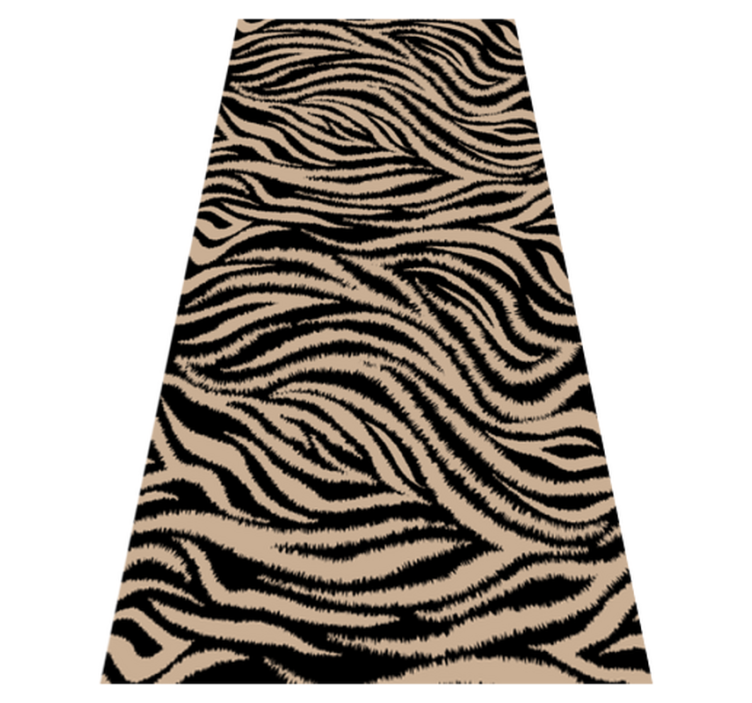 Animal print vinyl rug with zebra striped design - TenStickers
