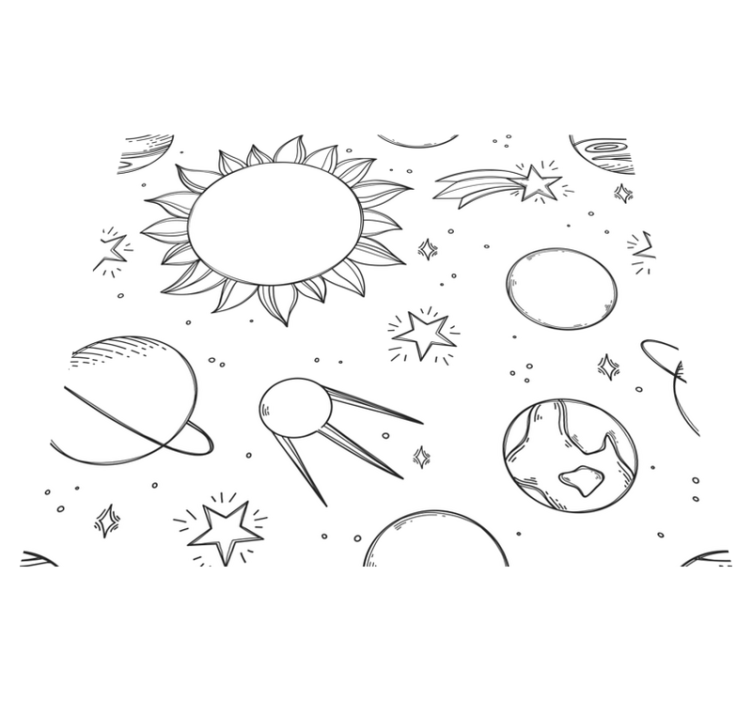 Star vinyl rug for kids' cosmic adventure - TenStickers