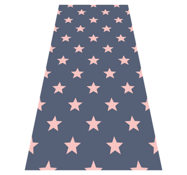 Pink and grey star vinyl rug - TenStickers