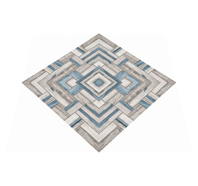 Living room vinyl rug with rustic wood design - TenStickers