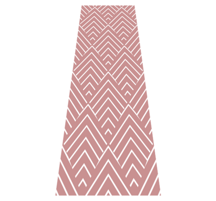 Geometric vinyl rug with red parallelograms and hexagons - TenStickers