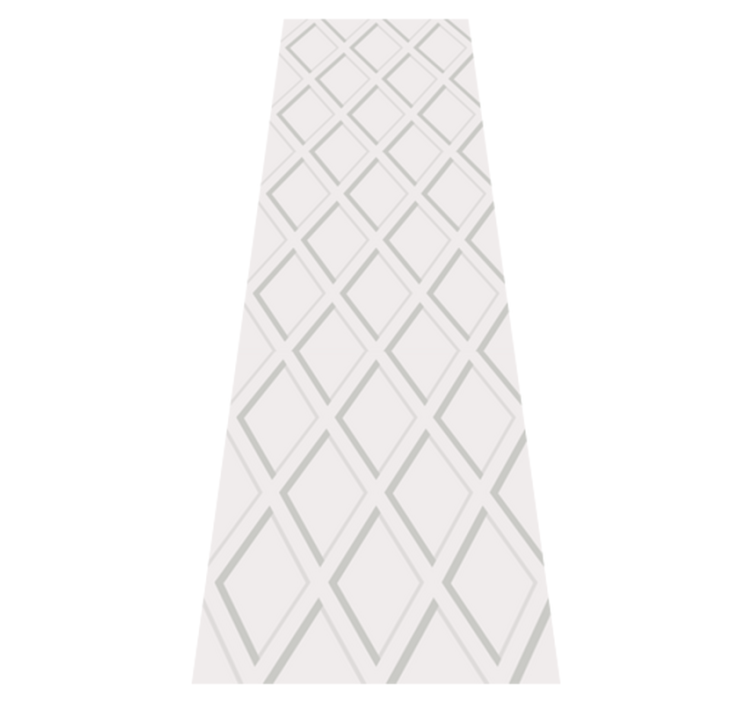 Geometric vinyl rug with 3d diamond hamptons pattern - TenStickers