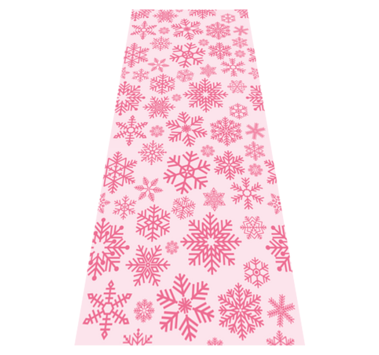 Christmas vinyl rug pink snowflakes pattern - TenStickers