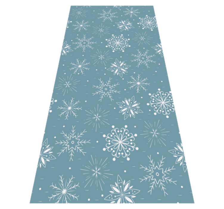Christmas vinyl rug with decorative snowflakes - TenStickers