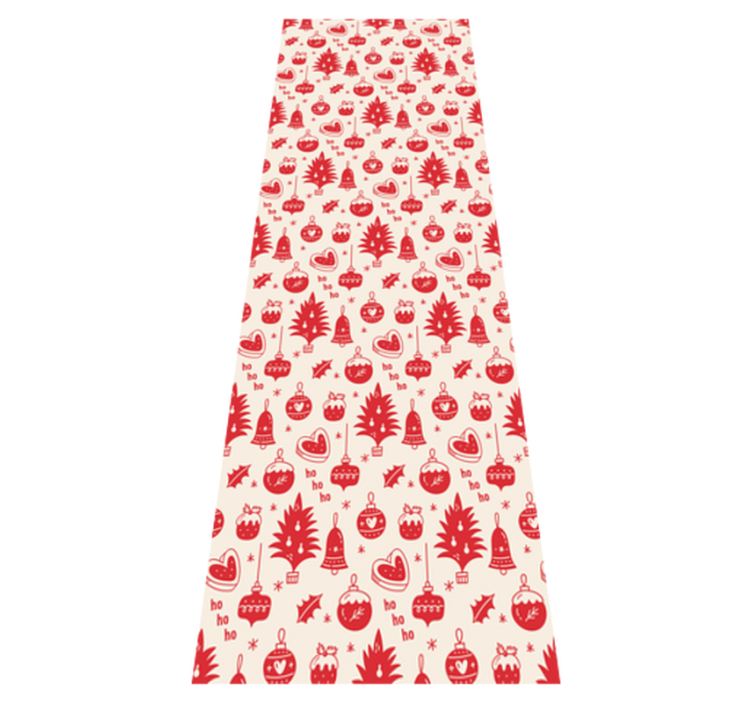 Christmas vinyl rug cute red and pink pattern - TenStickers