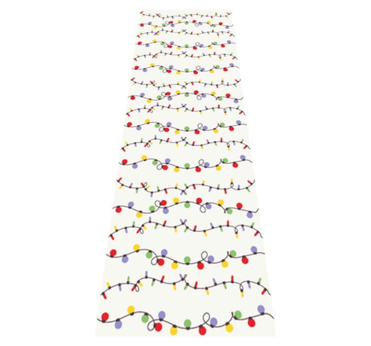 Colorful christmas lights christmas vinyl rug - TenStickers