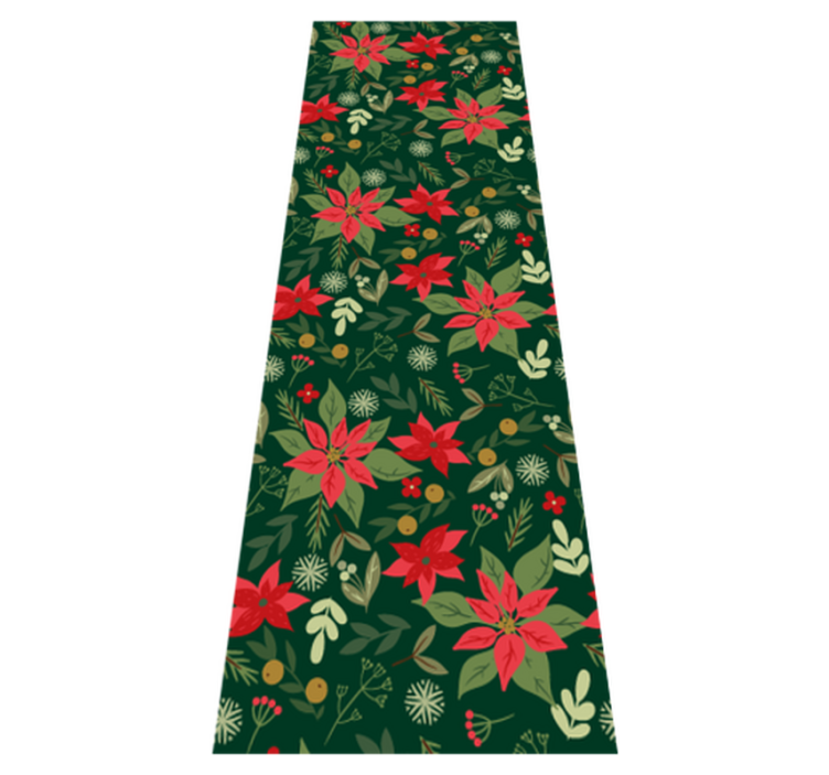 Christmas vinyl rug with leaf decorations - TenStickers