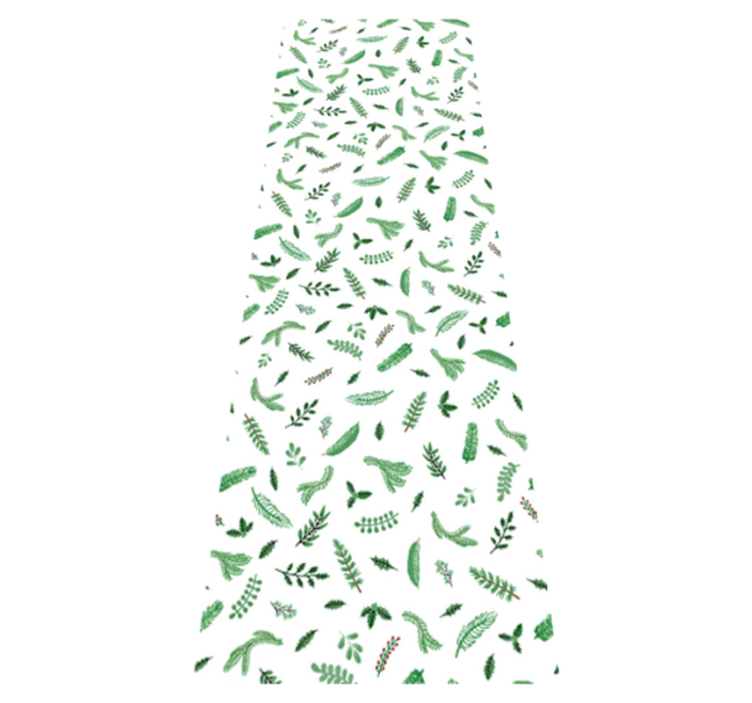 Christmas vinyl rug leaves pattern holiday decor - TenStickers