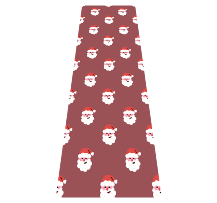 Christmas vinyl rug with santa claus red pattern - TenStickers