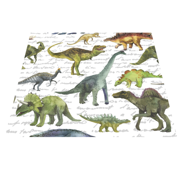 Bedroom vinyl rug with lifelike dinosaurs - TenStickers