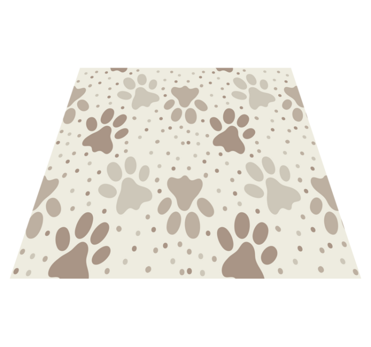 Bedroom vinyl rug with dog’s paw print - TenStickers