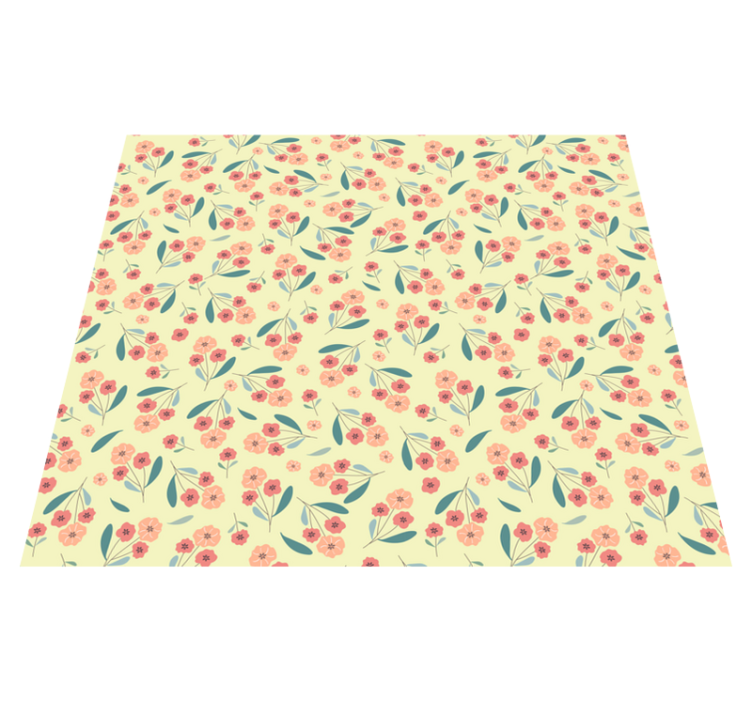 Bedroom vinyl rug with roses design - TenStickers