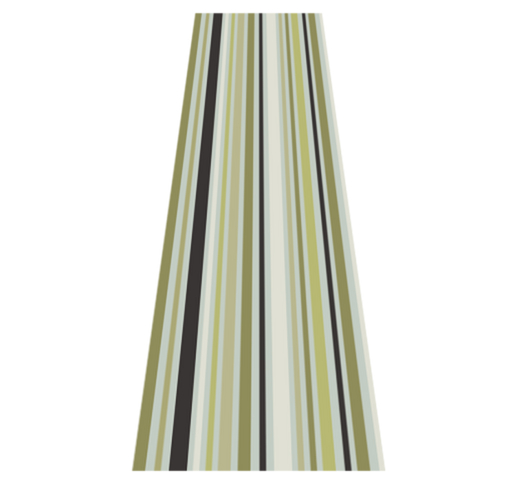 Bedroom vinyl rug in shades of green lines - TenStickers