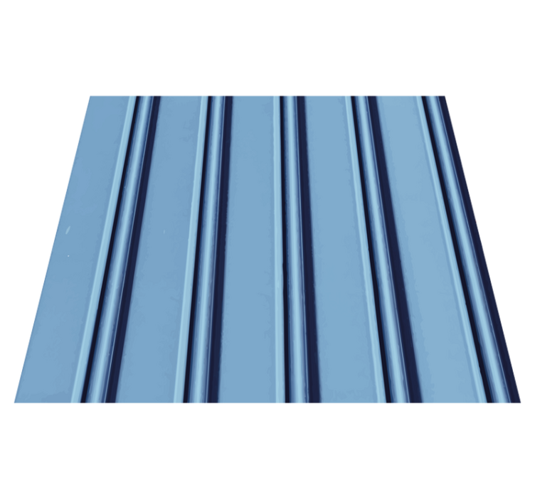 Bedroom vinyl rug with light blue vertical stripes - TenStickers