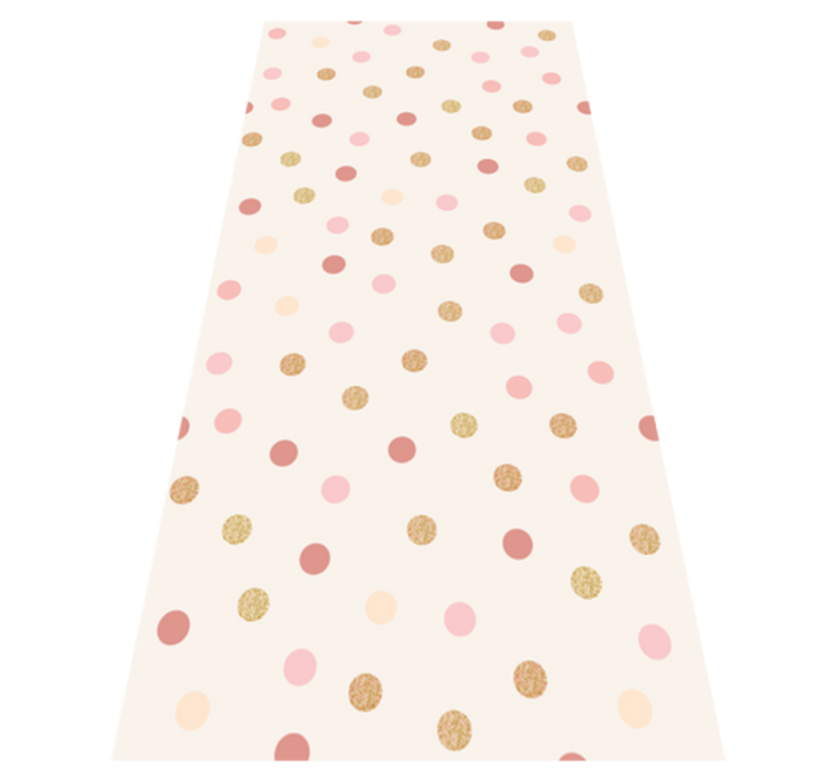Bedroom vinyl rug with light pink irregular dots - TenStickers