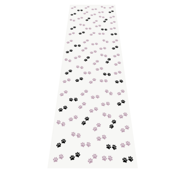 Bedroom vinyl rug with cat paw prints - TenStickers