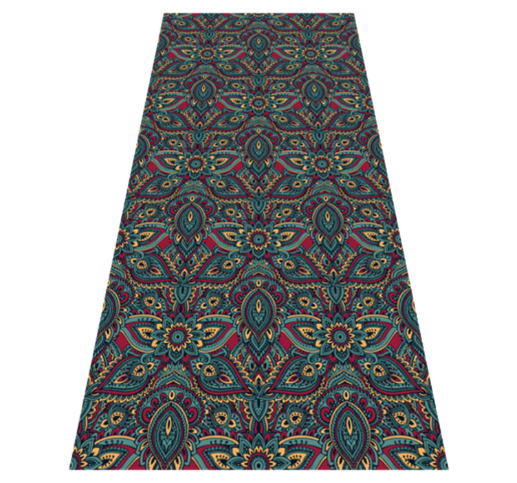 Bedroom vinyl rug with native american design - TenStickers