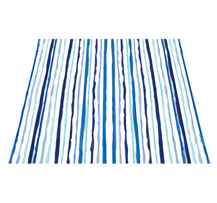 Bedroom vinyl rug with soft vertical stripes - TenStickers