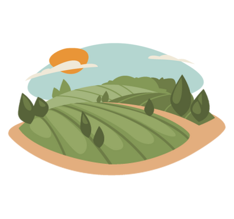 Nature vinyl rug fields design - TenStickers