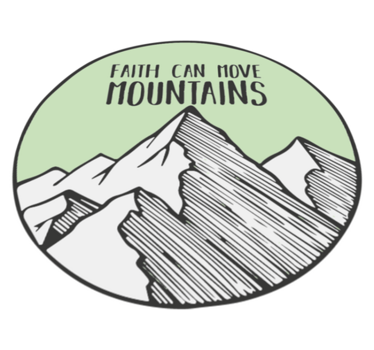 Nature vinyl rug faith can move mountains - TenStickers