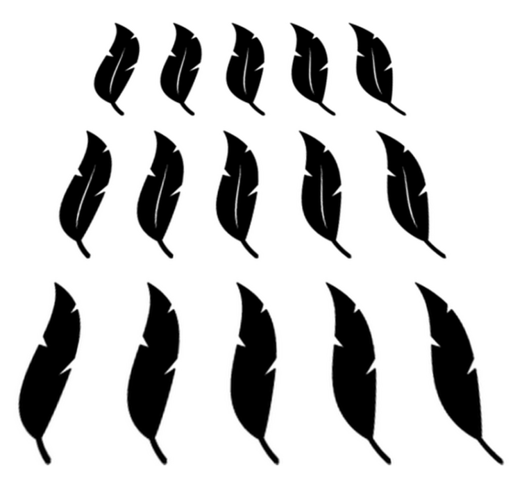 Nature vinyl rug with floating feather design - TenStickers