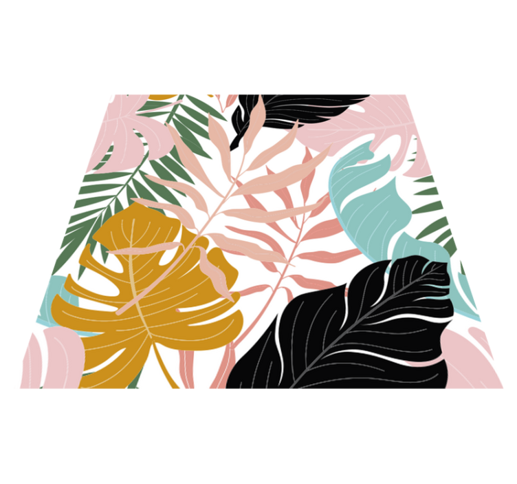 Flower vinyl rug in vibrant abstract floral design - TenStickers