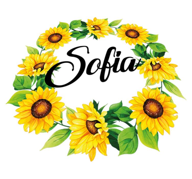 Flower vinyl rug with summer flower crown - TenStickers