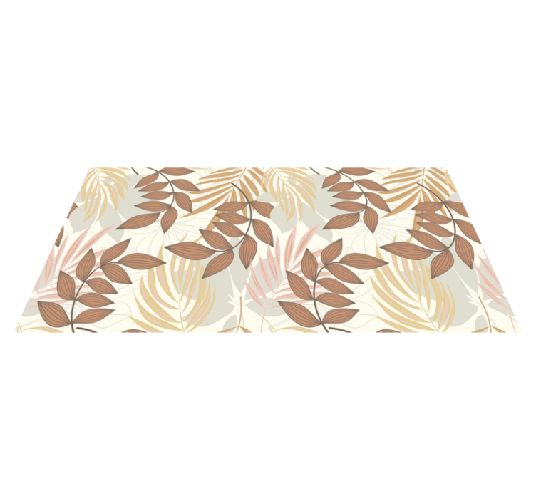 Flower vinyl rug inspired by elegant leaves - TenStickers