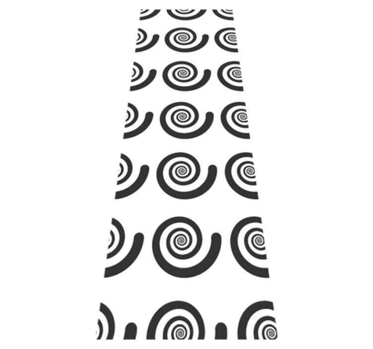 Bedroom vinyl rug in black and white spiral design - TenStickers