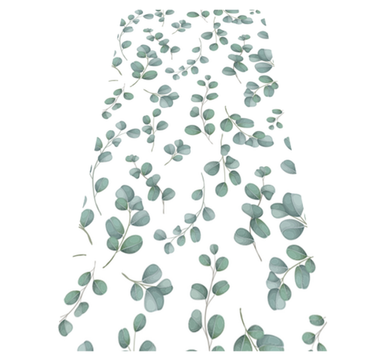 Bedroom vinyl rug elegant watercolor floral pattern - TenStickers