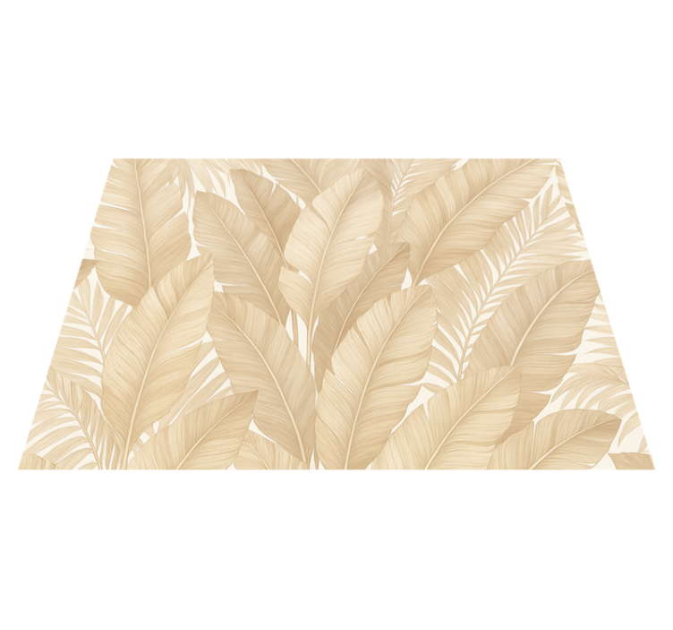 Soft botanical bedroom vinyl rug - TenStickers