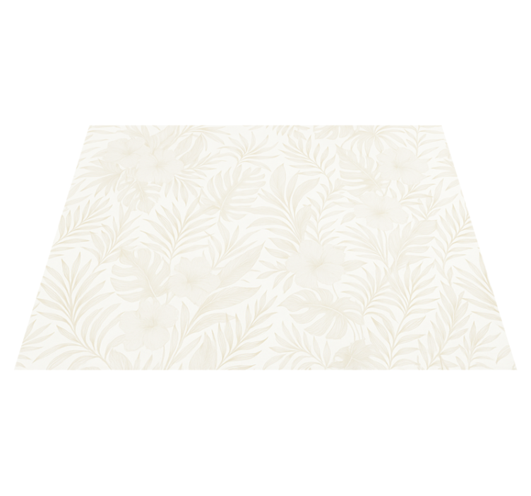 Neutral tropical bedroom vinyl rug - TenStickers