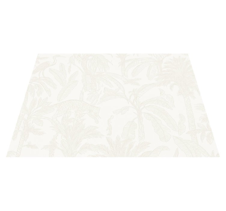 Bedroom vinyl rug in light beige jungle design - TenStickers