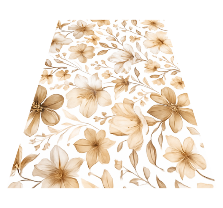 Bedroom vinyl rug with lifelike floral design - TenStickers