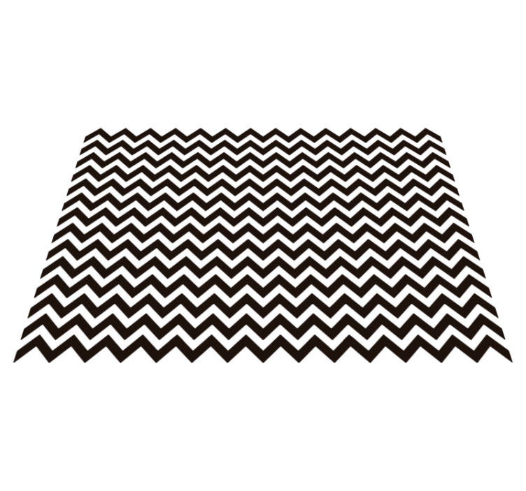 Geometric vinyl rug zigzag stripes pattern - TenStickers