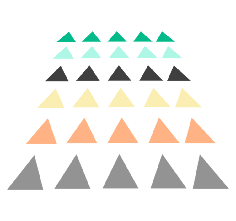 Geometric vinyl rug pack of 30 baby triangles - TenStickers