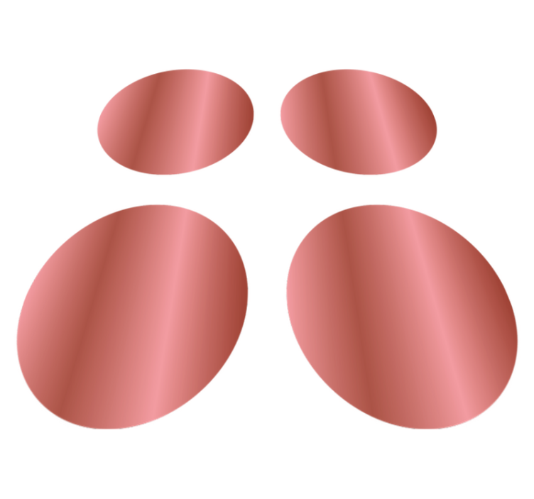 Geometric vinyl rug rose gold polka dot - TenStickers