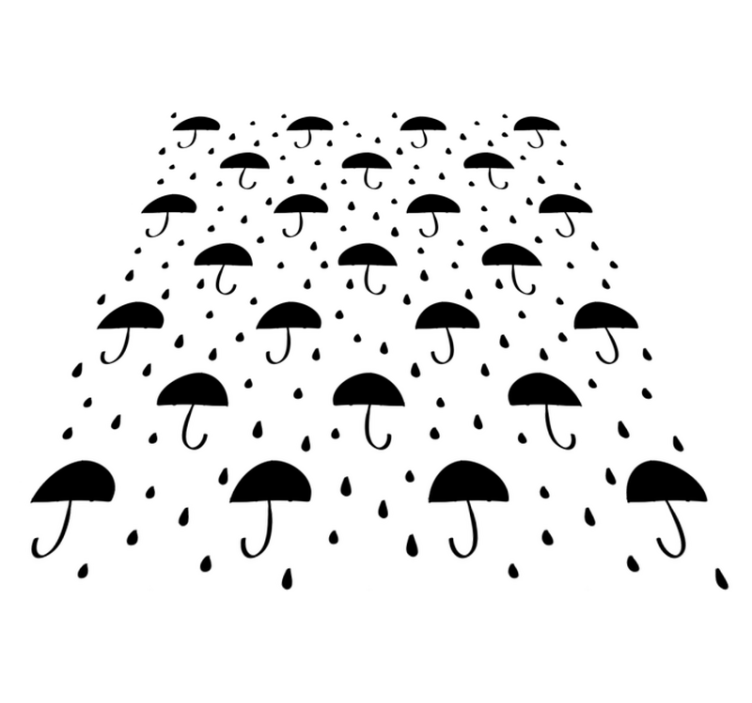 Geometric vinyl rug in raindrop confetti design - TenStickers