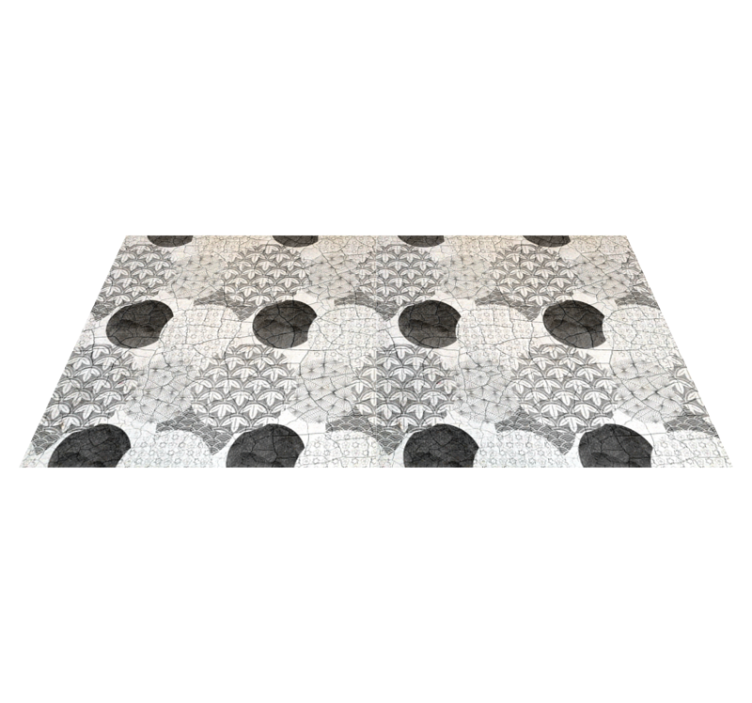 Geometric vinyl rug with oriental design - TenStickers