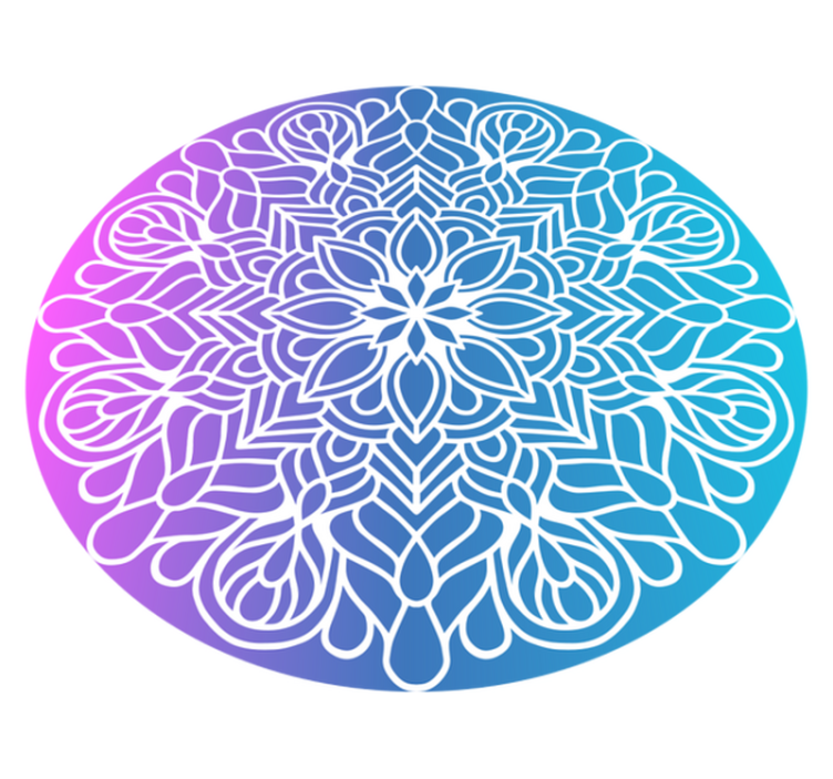 Geometric vinyl rug with lively round design - TenStickers