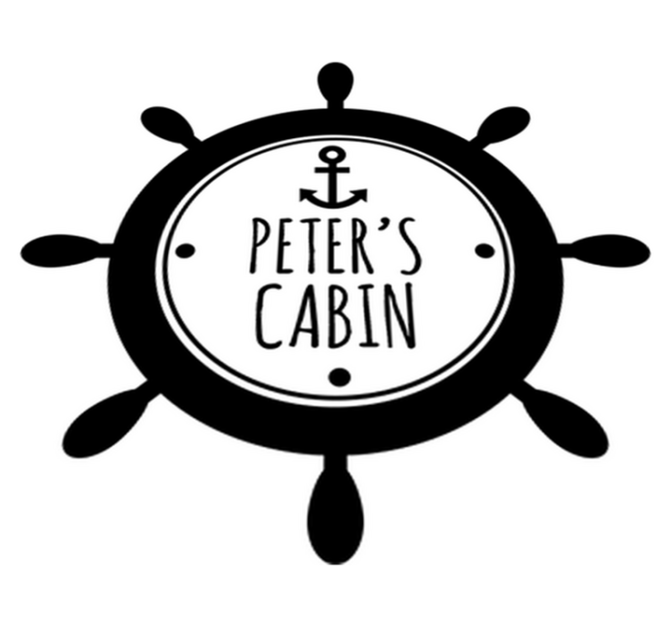 Kids vinyl rug with personalized rudder - TenStickers