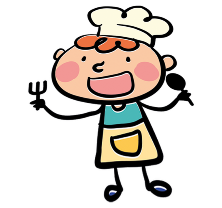 Kids vinyl rug little chef - TenStickers