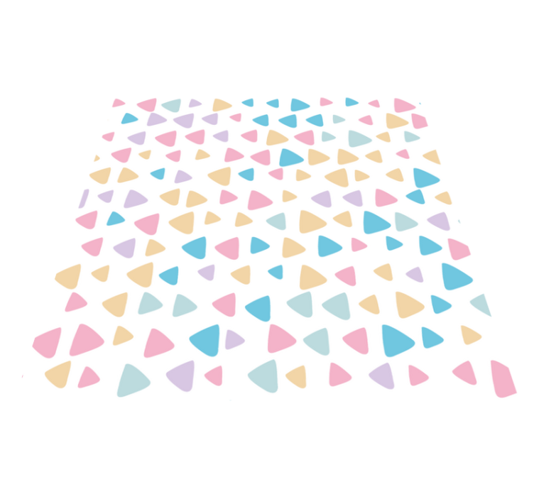 Kids vinyl rug pastel colors pattern - TenStickers