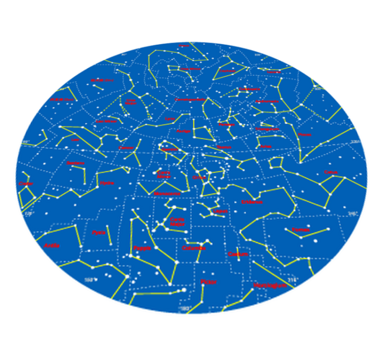 Kids vinyl rug constellations of the southern sky - TenStickers