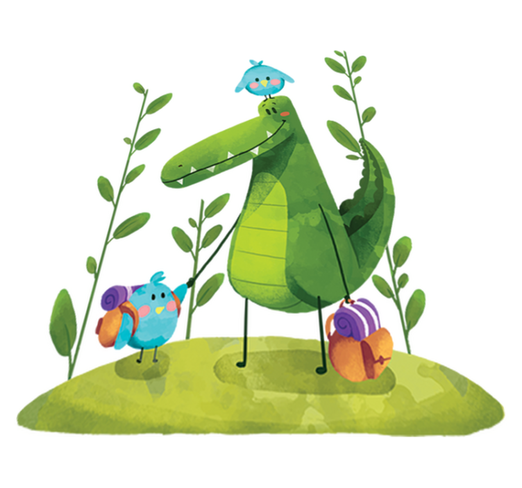 Kids vinyl rug swamp buddies - TenStickers