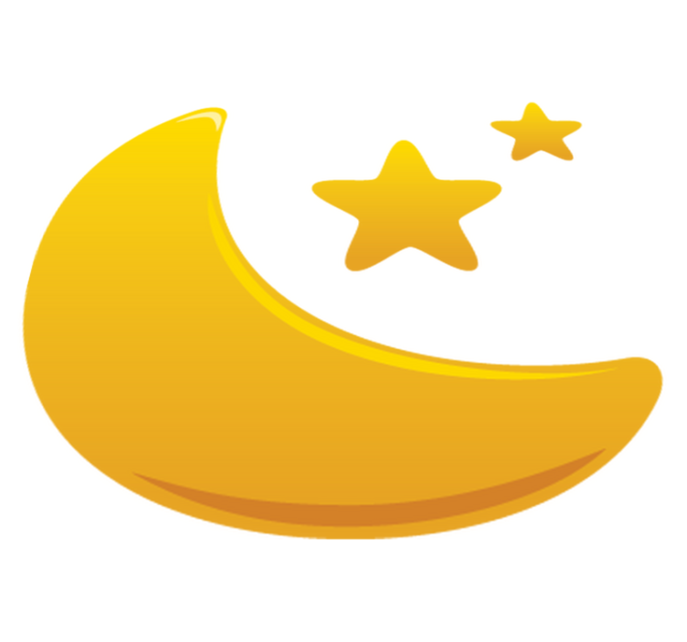 Kids vinyl rug half moon and stars design - TenStickers