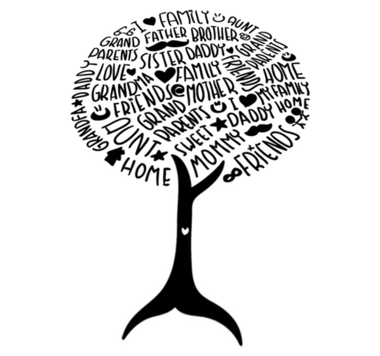 Bedroom vinyl rug family tree vinyl design - TenStickers