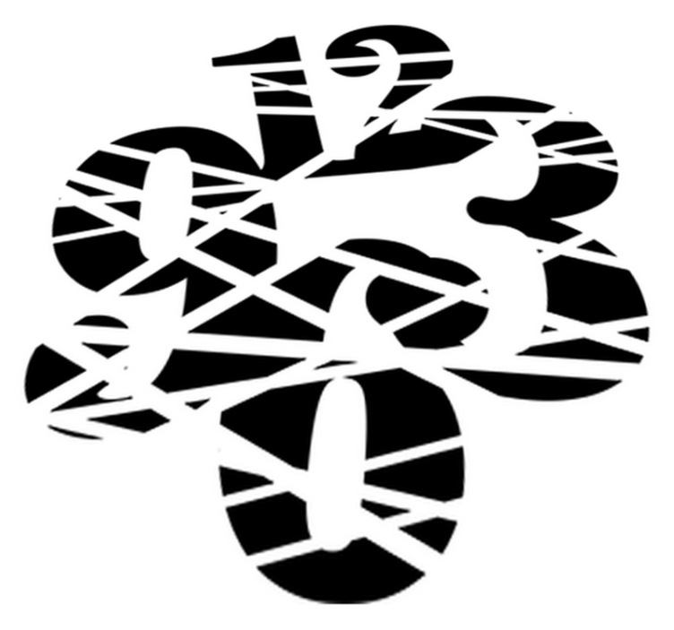 Bedroom vinyl rug cut clock design - TenStickers